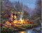 Mickey Minnie Campfire Disney By Thomas Kinkade Licensed By David Textiles Digital Cotton Print Fabric Panel | 100% Cotton | Sold By the Panel